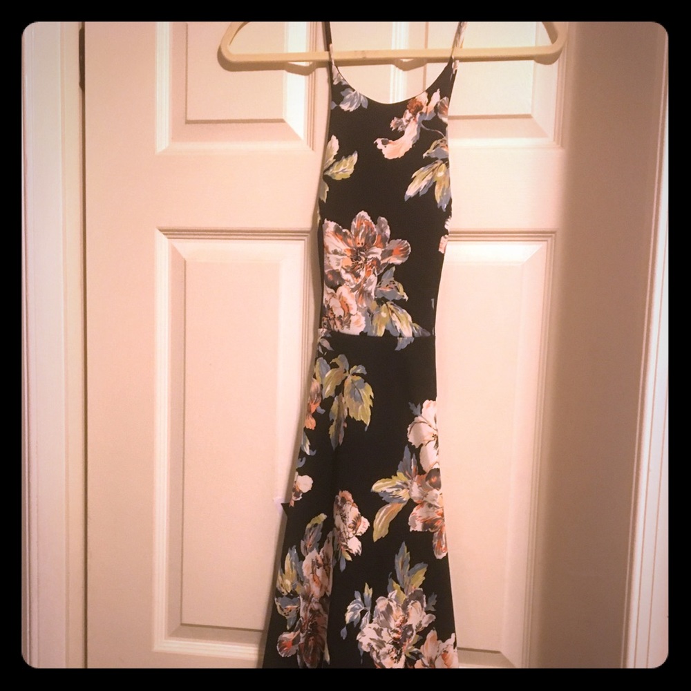 Women’s black floral dress